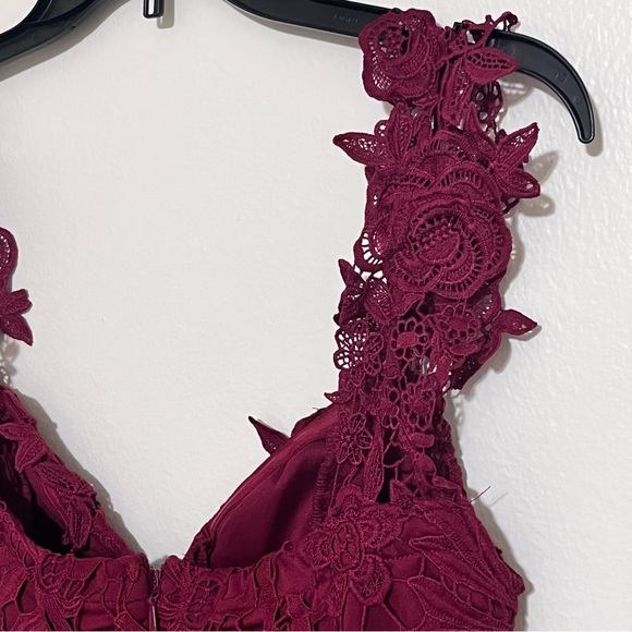 Lulus Lace Burgundy Cocktail Dress - Picture 4 of 6